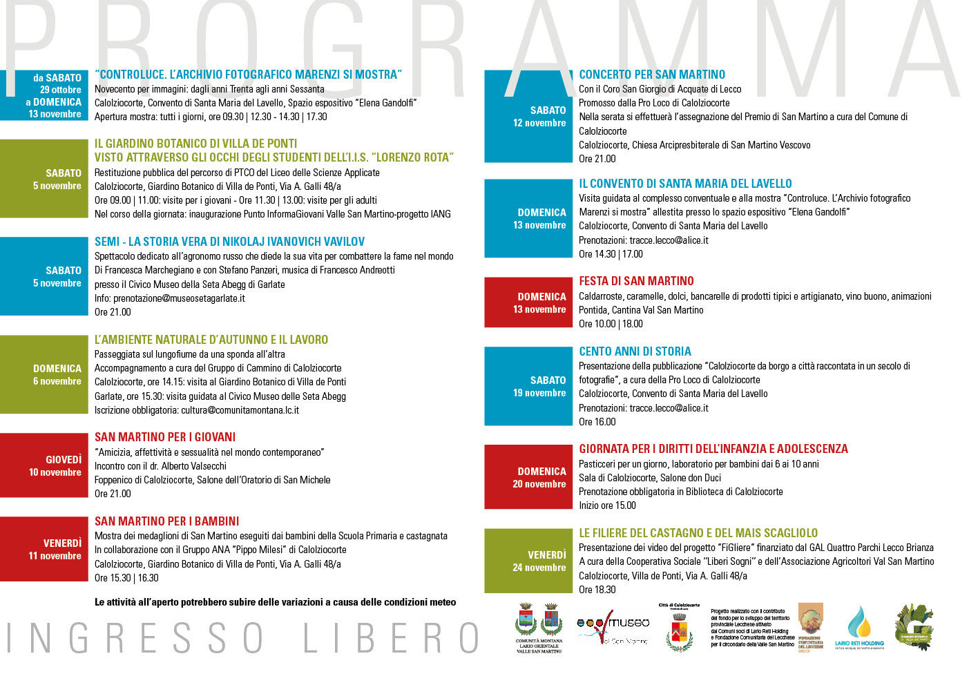 A5 Programma volta